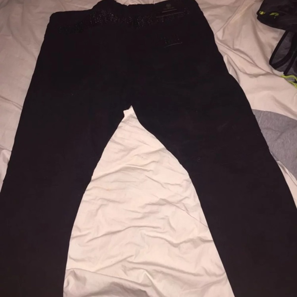 Men's black biker jeans size 38.